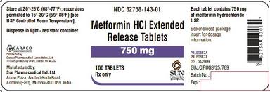 Metformin 750mg 30 Tabs, Dabex